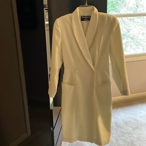Classy suit coat dress in Ivory